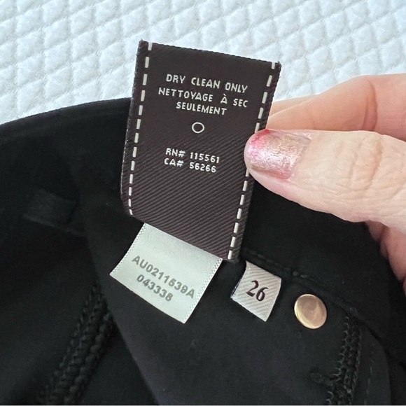 7 For All Mankind High Waisted Skinny Black Double Knit • 26 - Picture 5 of 9